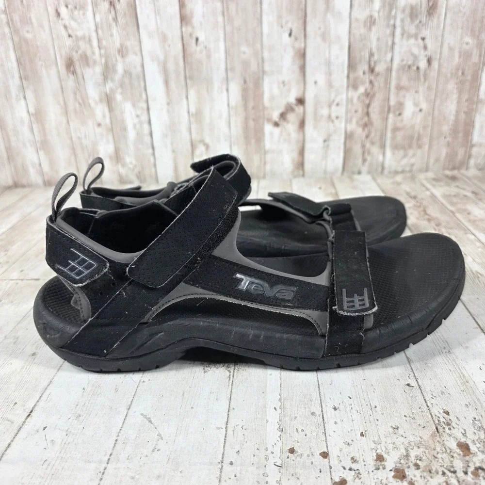 Teva Katavi 2 Mens Black Grey Suede Mesh Sport Hiking Sandals 4289 Size 12